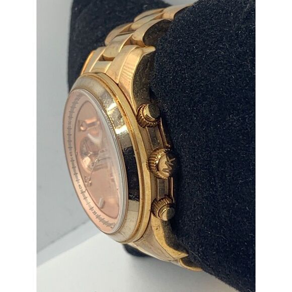 Michael Kors MK5128 Women's Stainless Steel Analog Rose Dial Quartz Watch JD345 - Picture 3 of 11